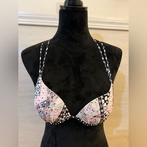 Victoria's Secret 'The
Gorgeous' paisley polka dot push-up bikini top.